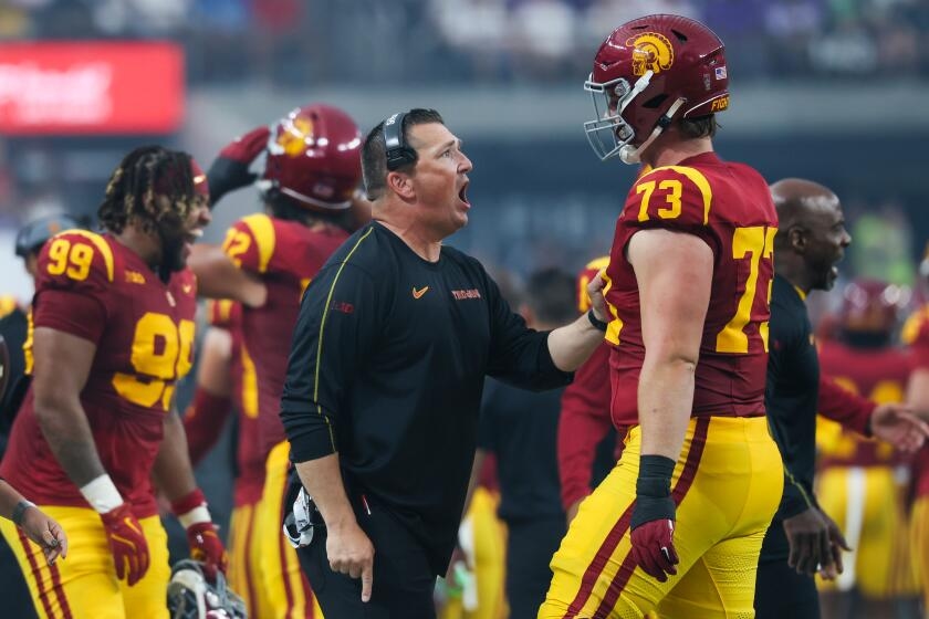 Tobias Raymond is now a key cog — and de facto grillmaster — on uncertain USC offensive line