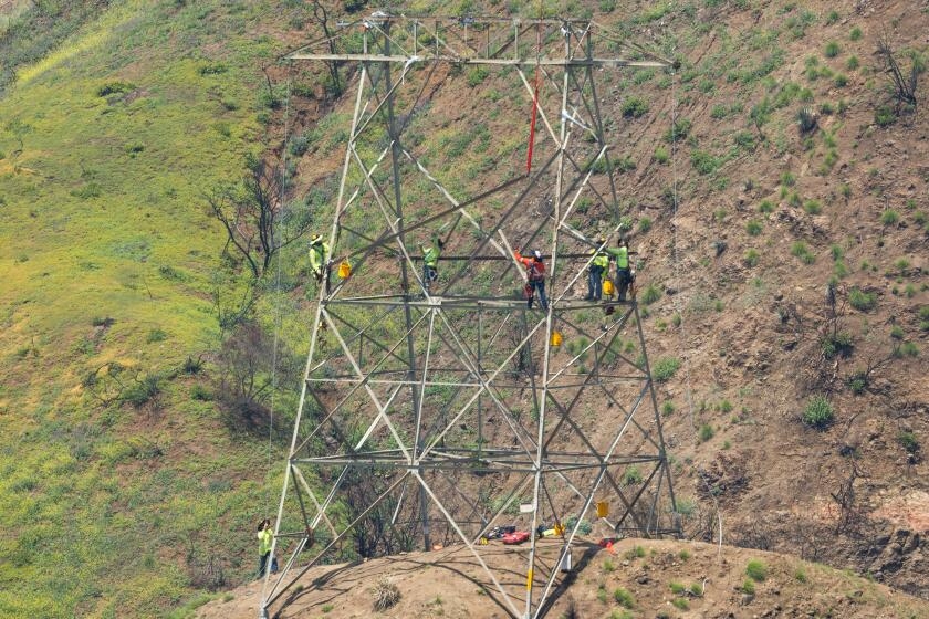 Edison electric tower at center of Eaton fire investigation is dismantled and removed for testing