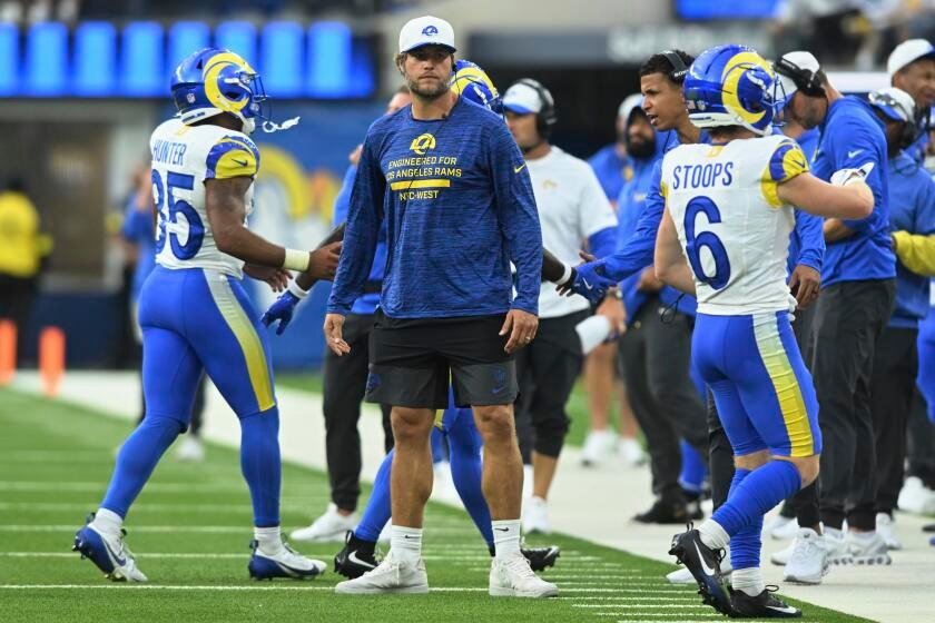 Rams vs. Chargers: As Matthew Stafford tests his back, others fight for roster spots