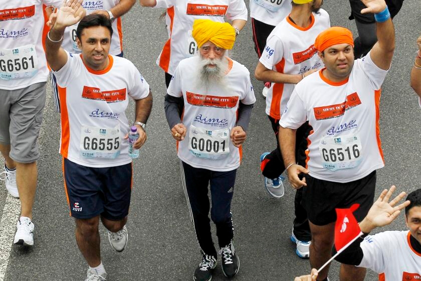 World's oldest marathon runner, Fauja Singh, dies in a hit-and-run at 114