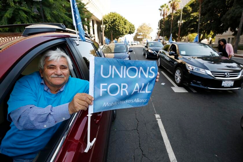 California lawmakers to propose legislation giving ride-hailing drivers right to unionize