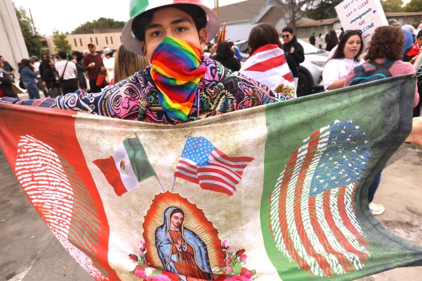 Hundreds protest Trump deportation policies in the Inland Empire. 'We're leaving fear behind'