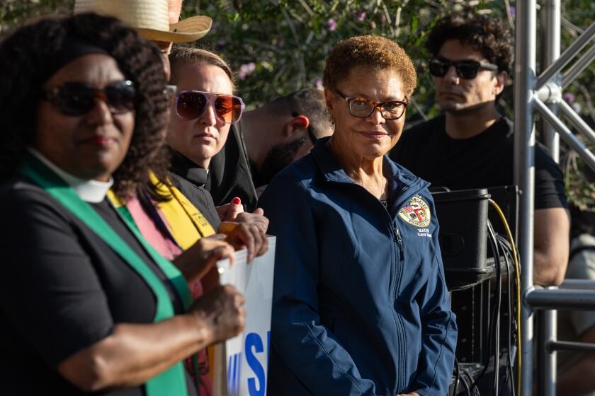A reluctant brawler, Mayor Bass takes direct aim at Trump over immigration raids