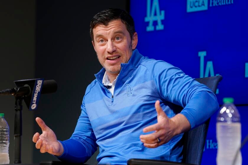Plaschke: Andrew Friedman whiffs on the Dodgers' urgent need for a closer