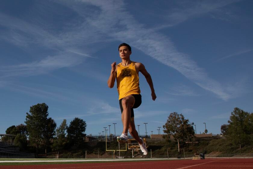 Former basketball player Jack Stadlman bursts onto the track scene