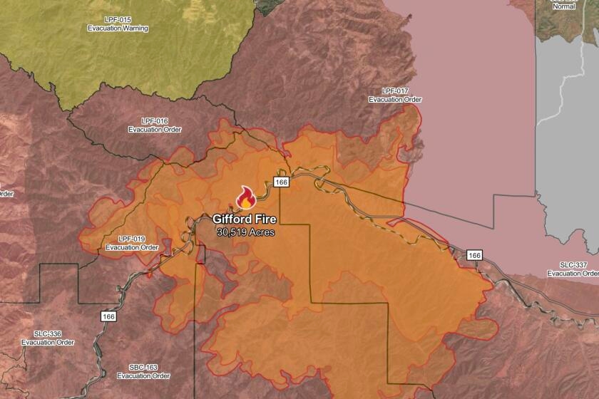 Gifford fire burns 30,000 acres in Los Padres National Forest