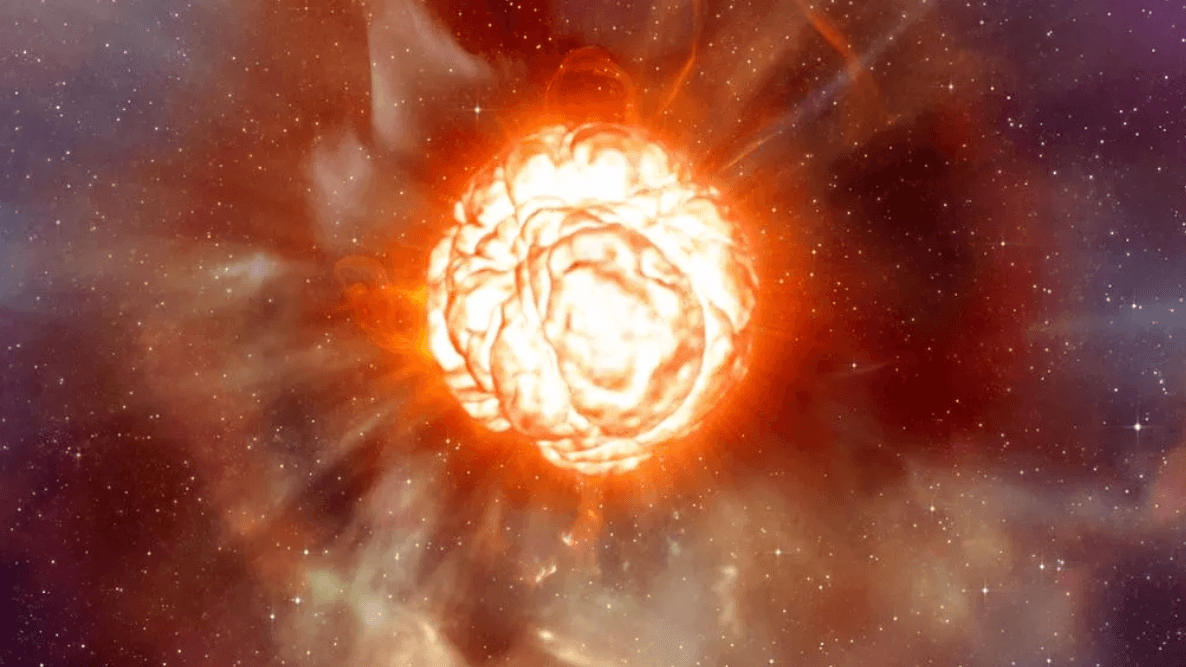 Huge orange star above Earth could explode at any moment