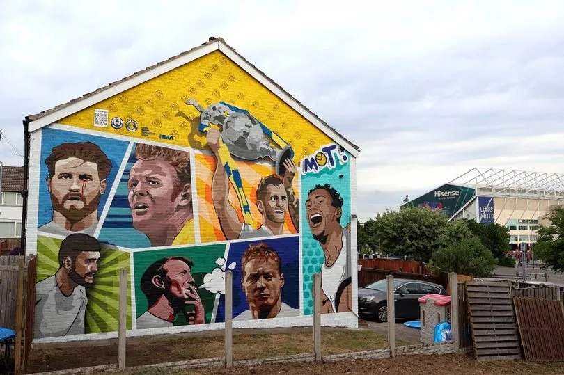 Giant Leeds Utd mural painted on side of fan's house - and one star loves it