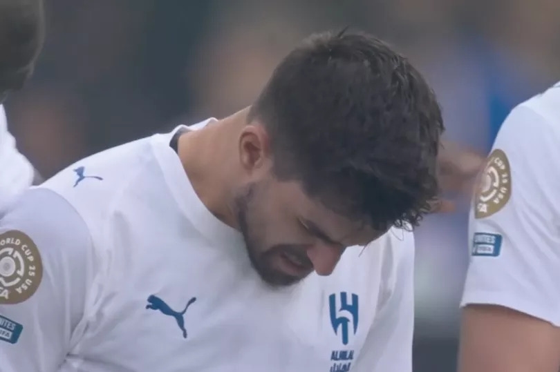 Diogo Jota: Ruben Neves and Joao Cancelo in tears during Club World Cup moment's silence