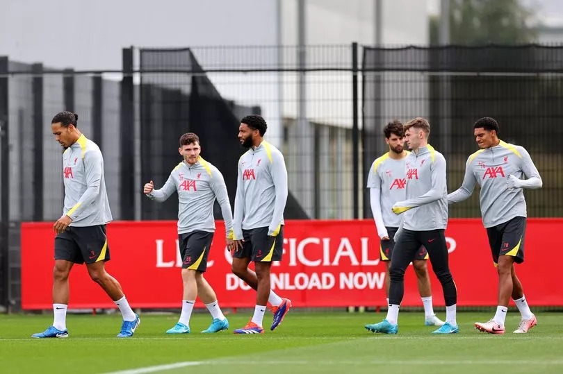 Liverpool train ahead of PSG clash as Arne Slot faces missing key man