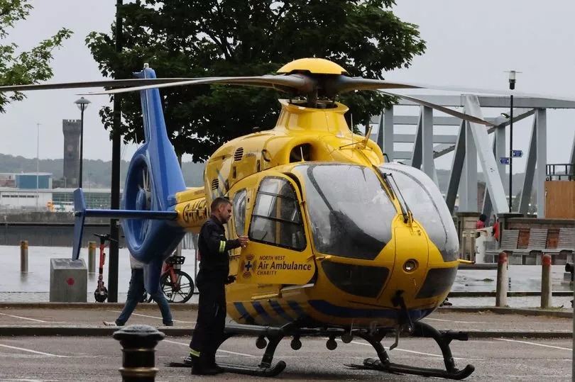 Air ambulance lands in city center in response to car driving into Liverpool crowd