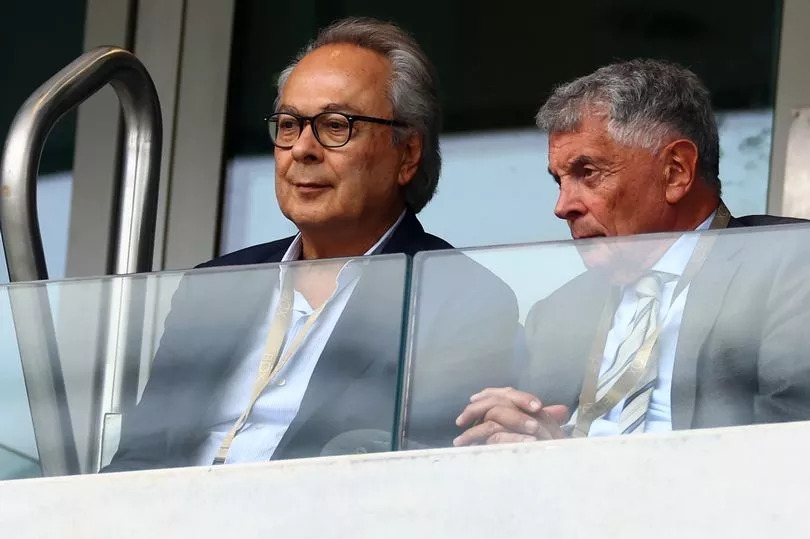 Ryan Friedkin and Farhad Moshiri watch on as worrying Everton injury exit spotted