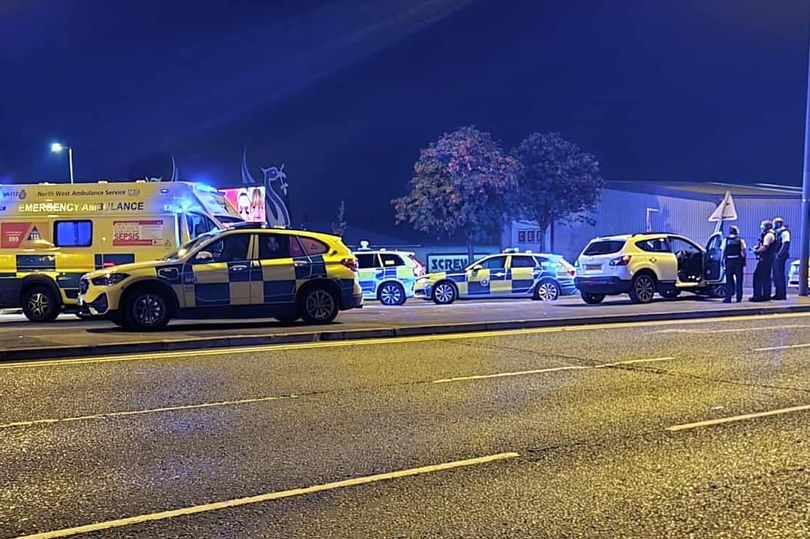 Six police 'wrestle' man into van after crash