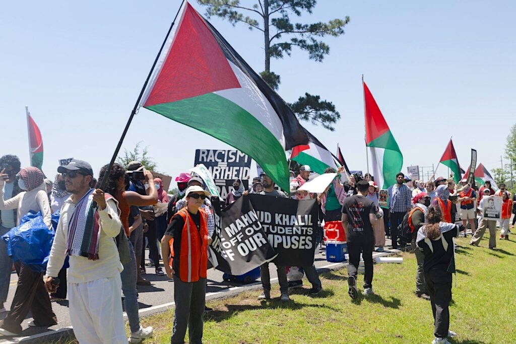 New Orleans activists make the trek to protest Mahmoud Khalil's detention