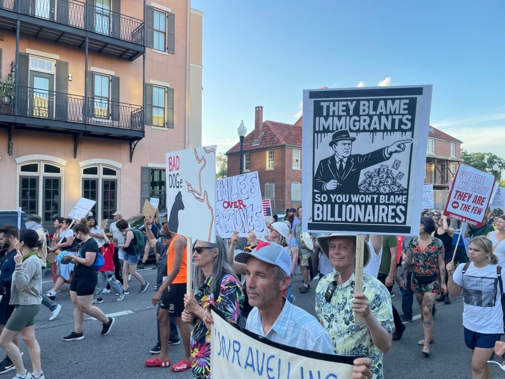 May Day demonstration in New Orleans covers lots of ground