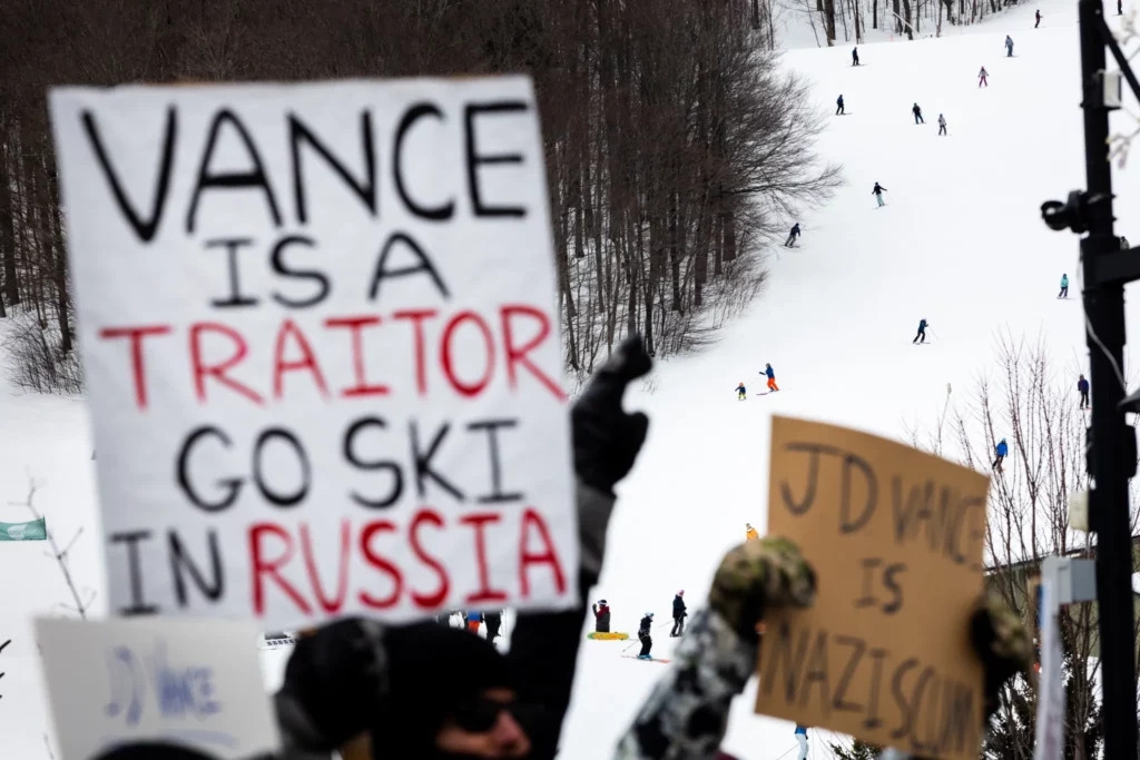 More than a thousand people protest Vice President JD Vance's visit to Vermont