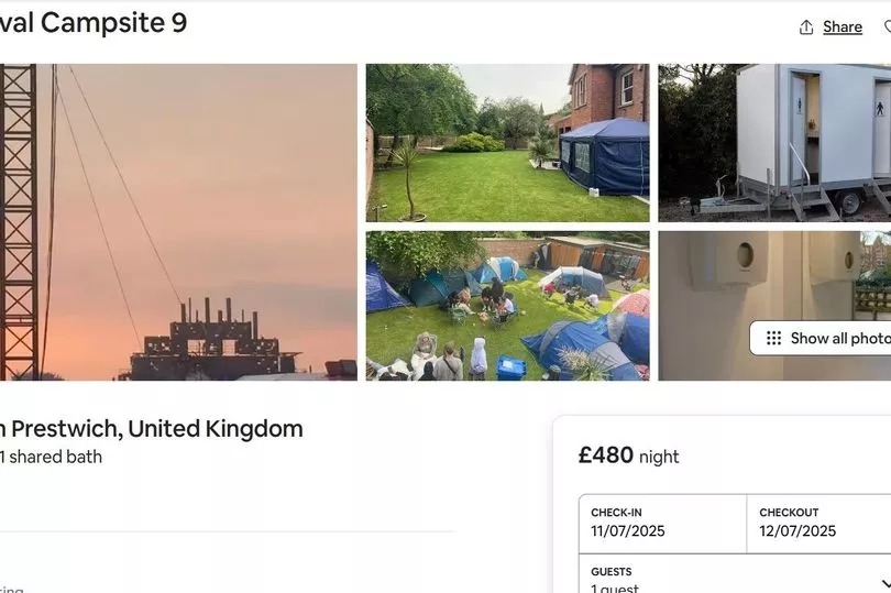 Oasis fans being charged £480 per night to CAMP in a garden near Heaton Park