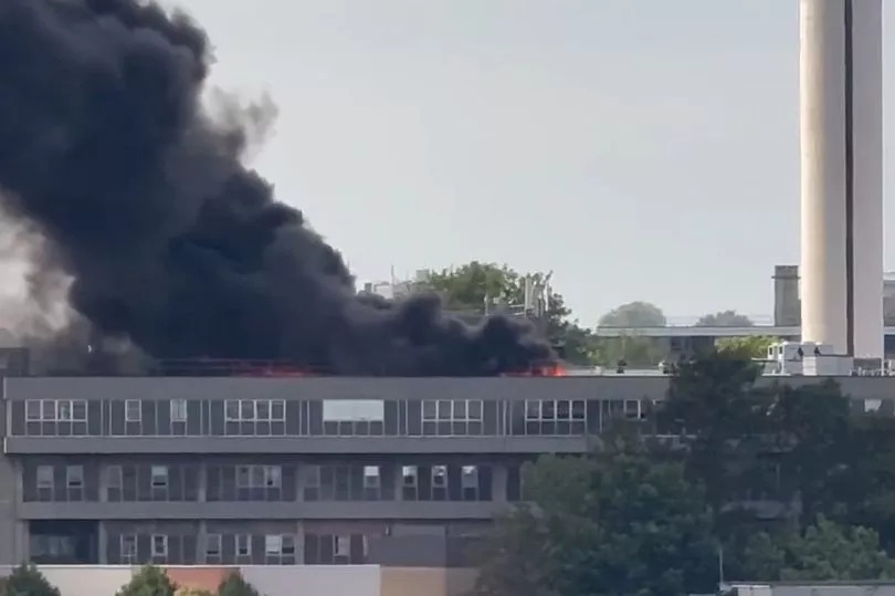 Pregnant women moved to safety as fire breaks out on roof of maternity hospital
