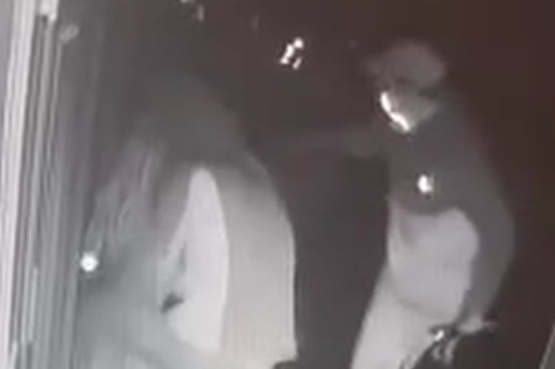 Moment intruders break into family-run nursery and smash glass doors in early hours