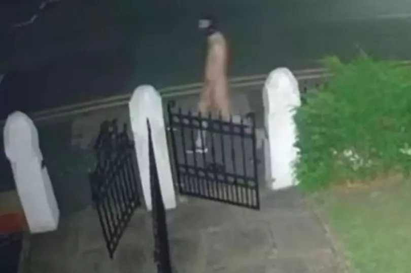Naked man wearing only mask and trainers filmed 'walking around in the early hours'