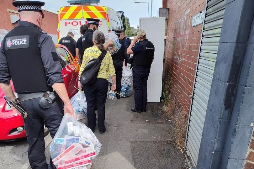 Police raid seven shops 'after receiving intelligence' and find huge £37,500 haul