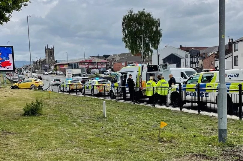 Police storm busy Greater Manchester road as driver arrested