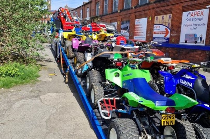 Police uncover over £100k worth of all-terrain vehicles