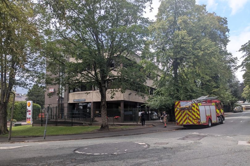 Emergency services called to office block after fire breaks out