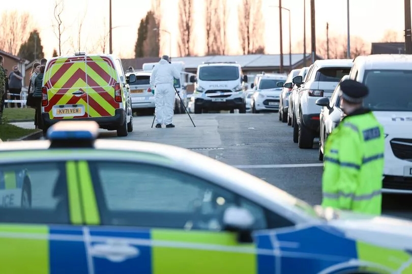 Forensics at scene after man found with stab wounds and rushed to hospital