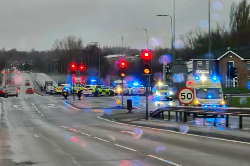 Man dies after three-car crash near major road