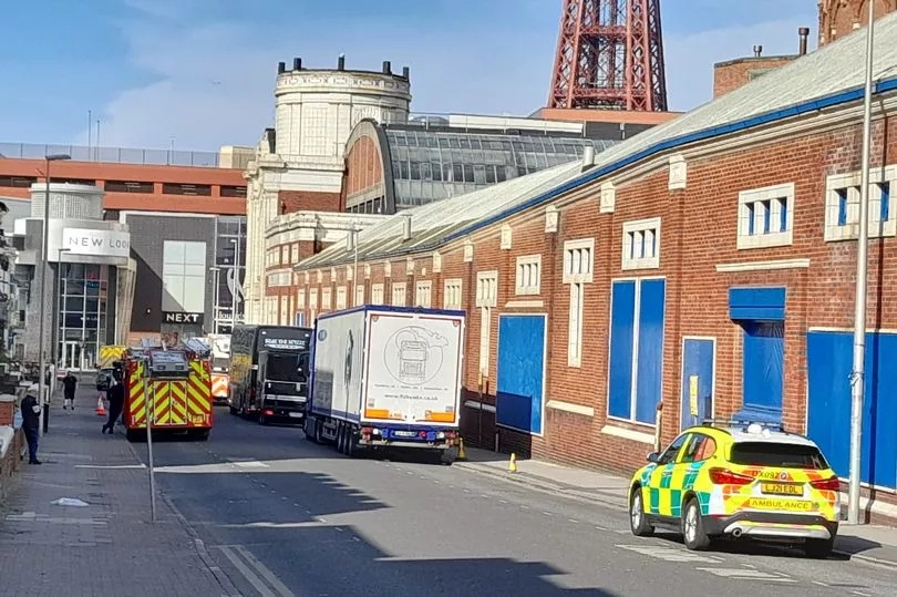 Blackpool streets taped off as man climbs onto roof 'after assault arrest'