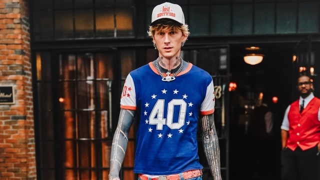 Machine Gun Kelly Drinks Water for Dinner