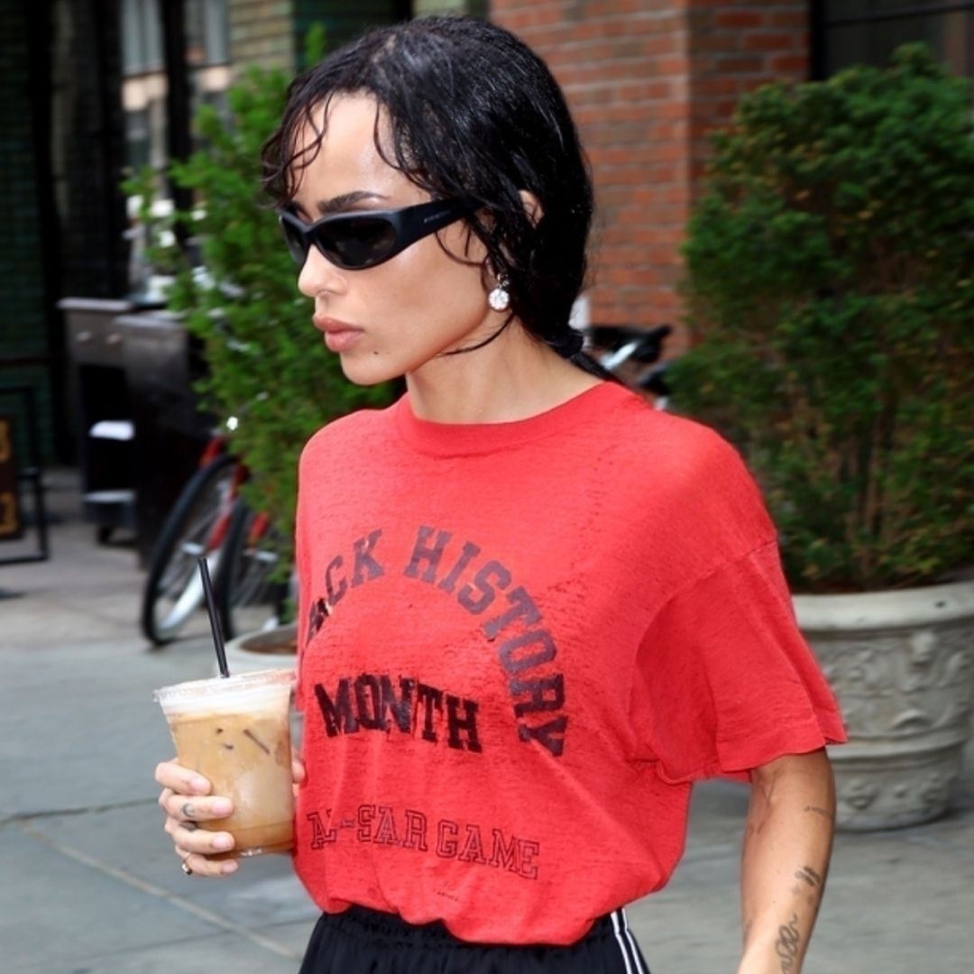 Zoë Kravitz Curates Her Next High-Low Look Around the Track Shorts Trend