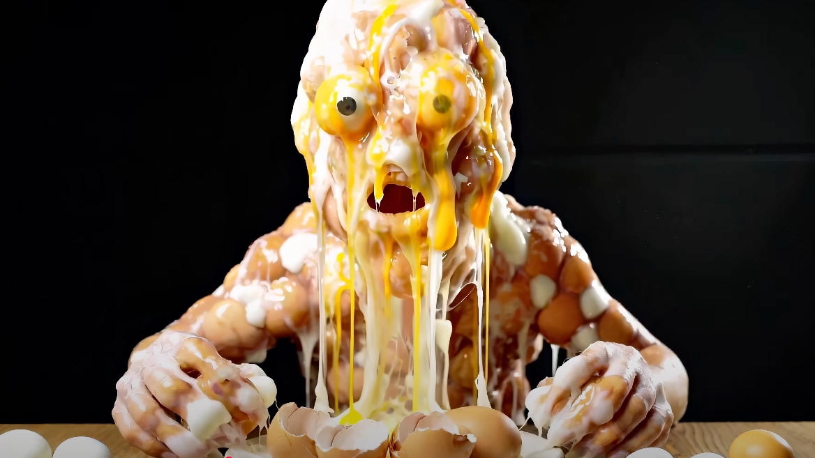 Watch: Viral 'You Are What You Eat' AI video is pure mukbang nightmare fuel