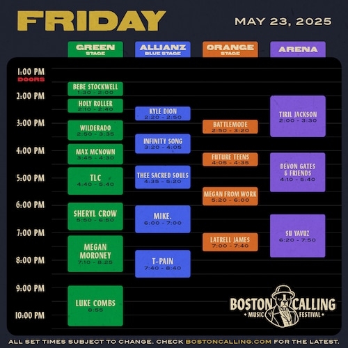 Boston Calling 2025: Who's playing and when