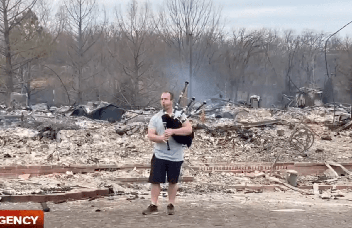 Fire Victim Goes Viral With Stunning Performance in Front of His Destroyed Home