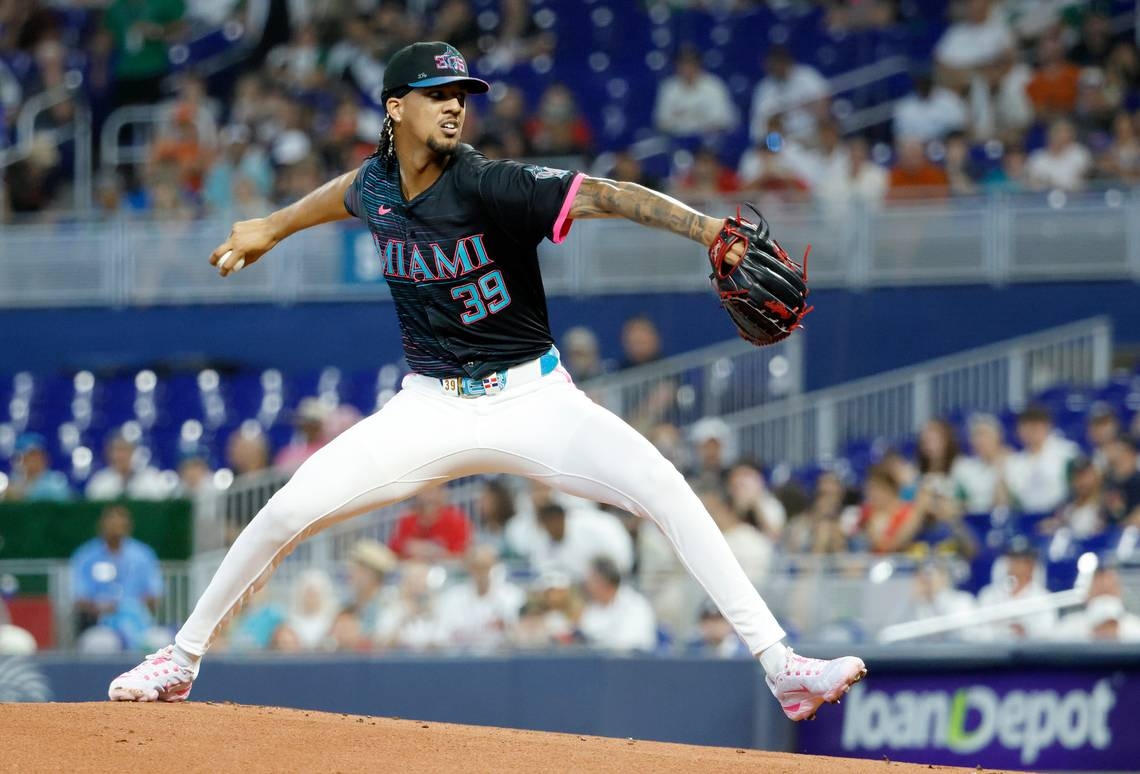 With family in the stands, Marlins starter Perez makes big impression