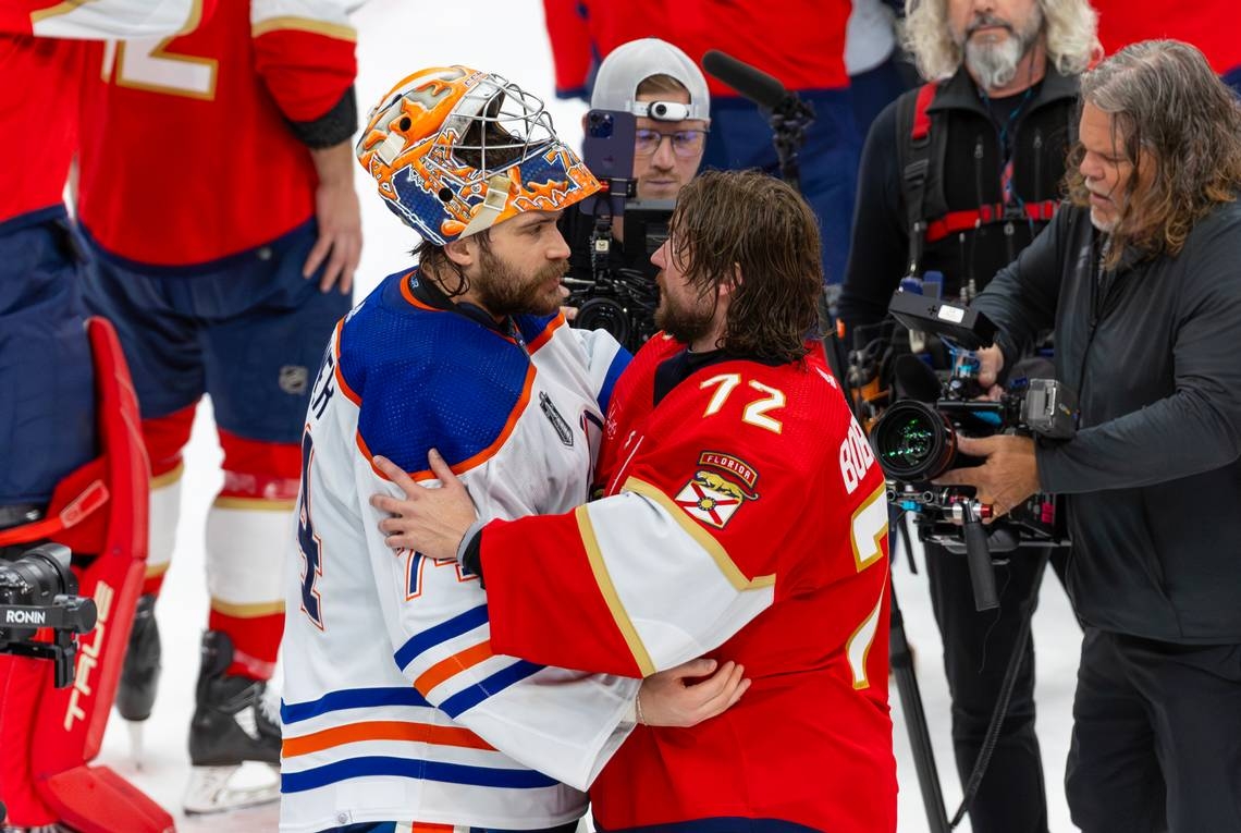Oilers' Stuart Skinner has high praise for Panthers' Sergei Bobrovsky ahead of Cup Final