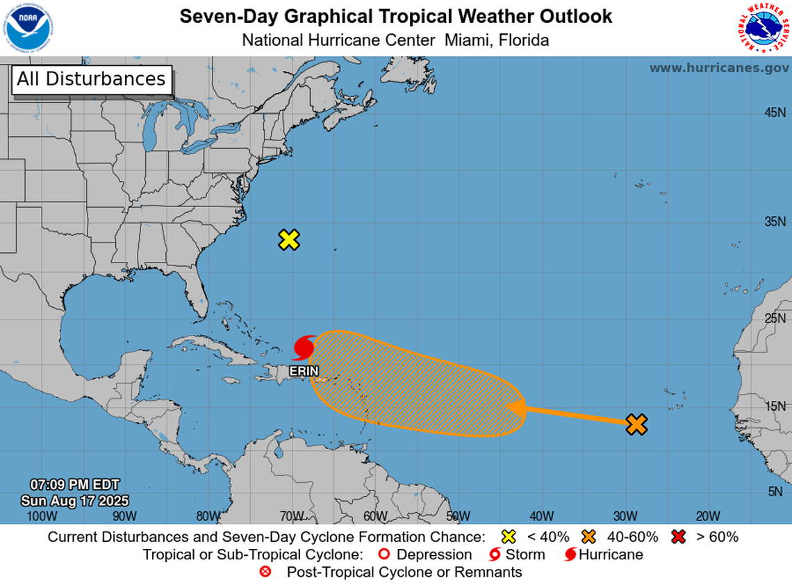 There are two Atlantic systems brewing besides Erin. Will either affect Florida?