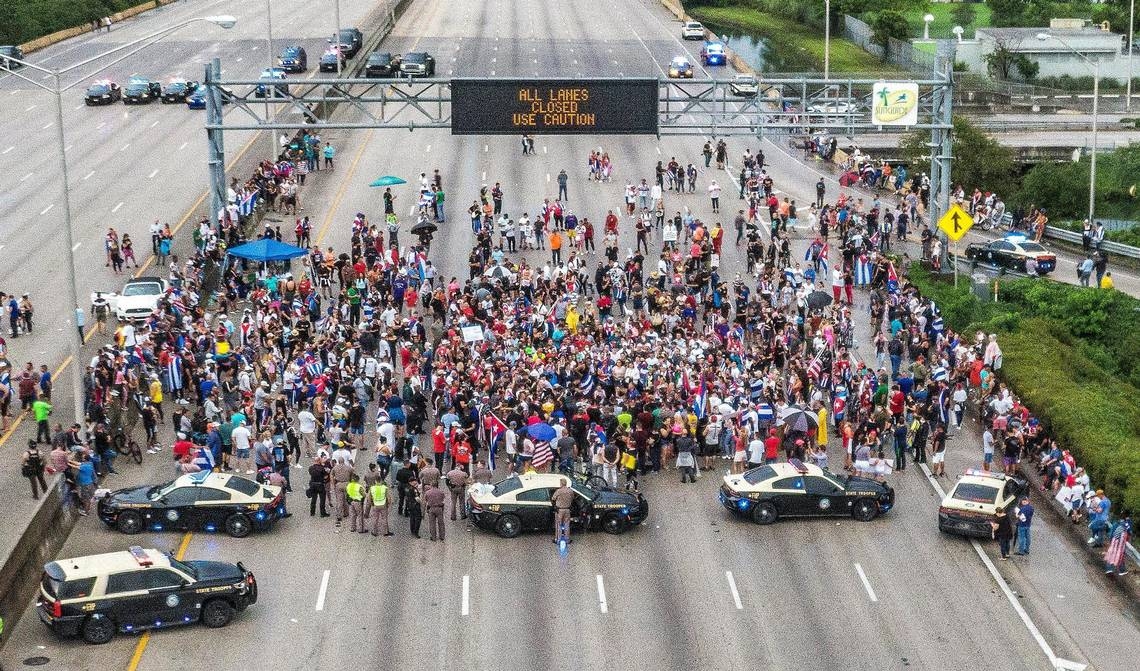 DeSantis says protesters on roadways can be run over by drivers. Is that true?