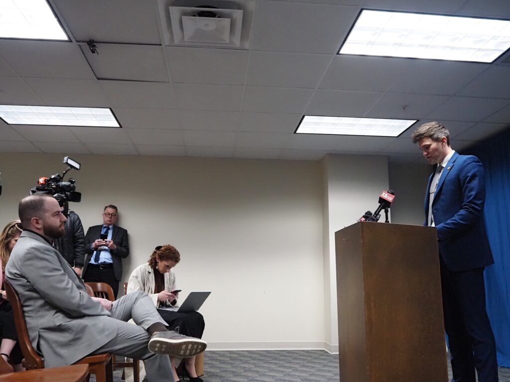 As a Michigan Republican made his case to ban same-sex marriage, a gay Democrat stole the show