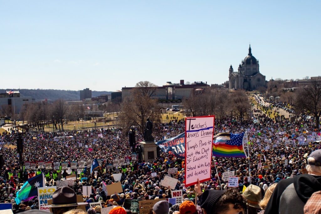 ‘Hands Off!' rally draws thousands to Minnesota Capitol to protest Trump