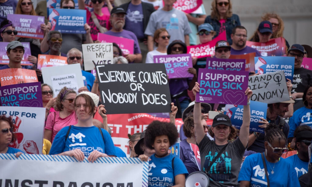 Missouri Capitol rally vows to fight for paid sick leave, defeat abortion ban