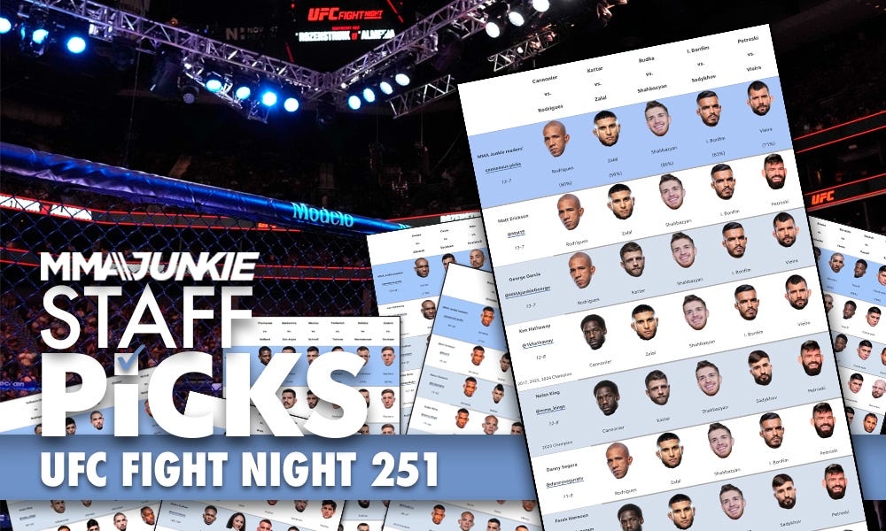 UFC Fight Night 251 predictions: Do we like Jared Cannonier or Gregory Rodrigues in Vegas?