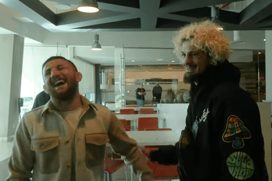 Sean O'Malley, Merab Dvalishvili cordial during run-in at UFC PI: 'Your last fight was impressive'