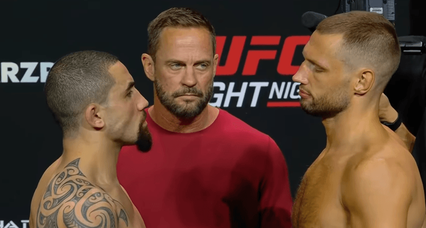Video: UFC on ABC 9 ceremonial weigh-in faceoffs, Robert Whittaker vs. Reinier de Ridder