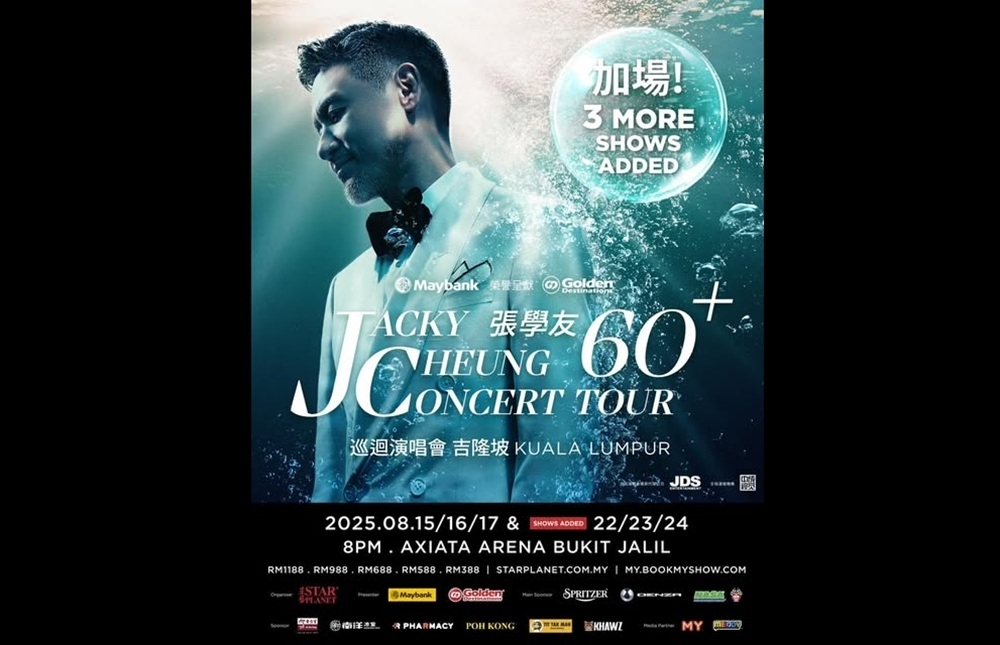 Jacky Cheung adds three more KL concerts after tickets sell out in a flash