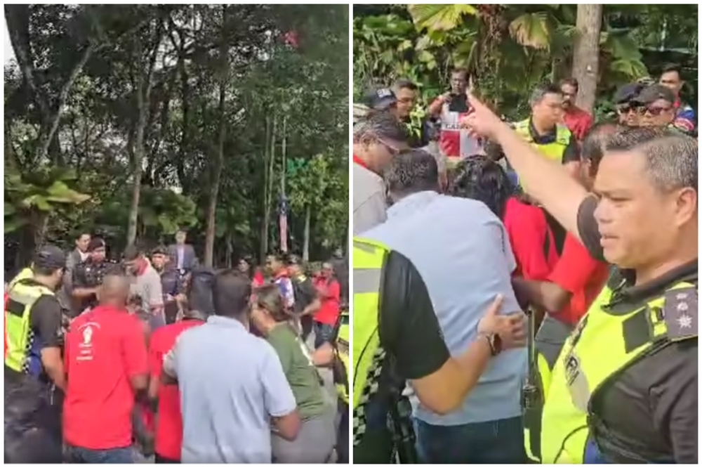 Free speech activist groups slam ‘excessive force' by police against plantation workers protesting outside Parliament