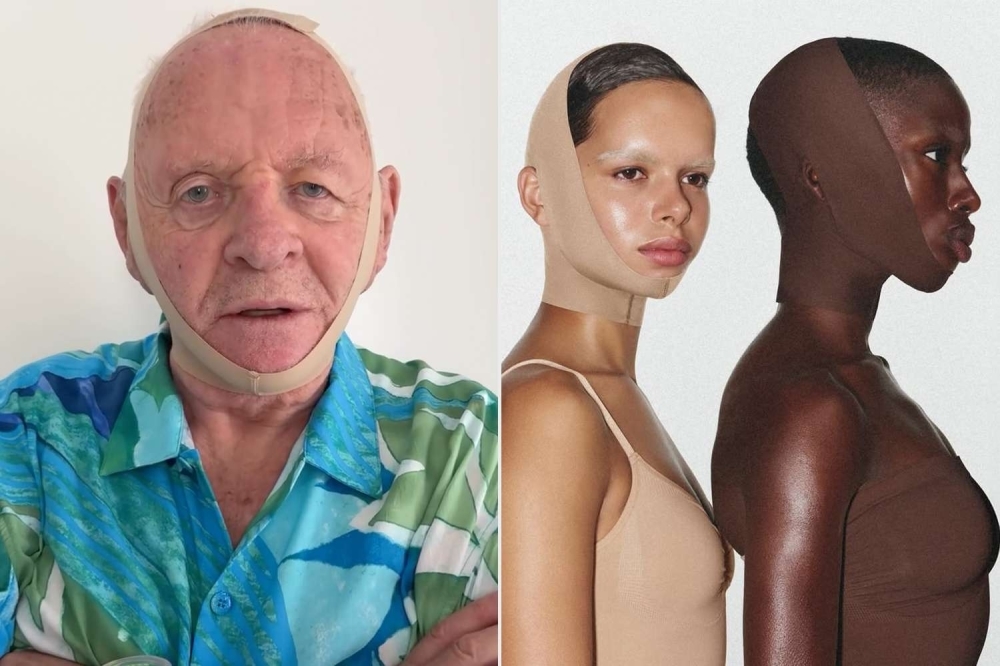 Anthony Hopkins mocks Kim Kardashian's SKIMS face wrap with chilling Hannibal Lecter parody