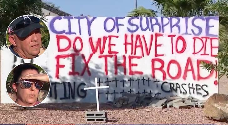 ‘Do we have to die? Fix the road': Phoenix family demands city help after 18 cars have crashed into their home
